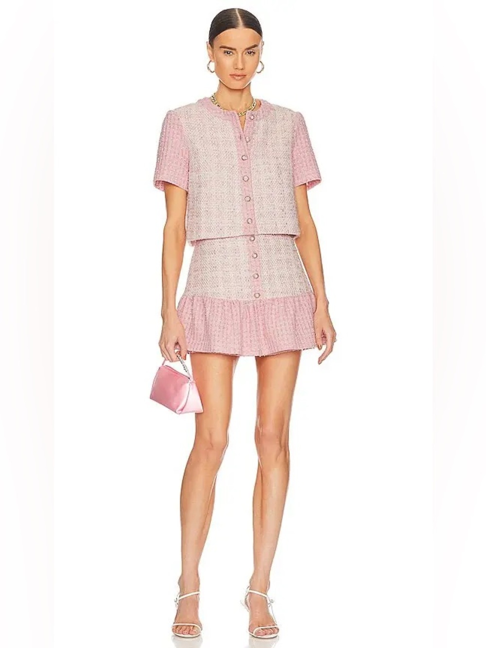 Amanda Uprichard Braswell Pink Tweed Set